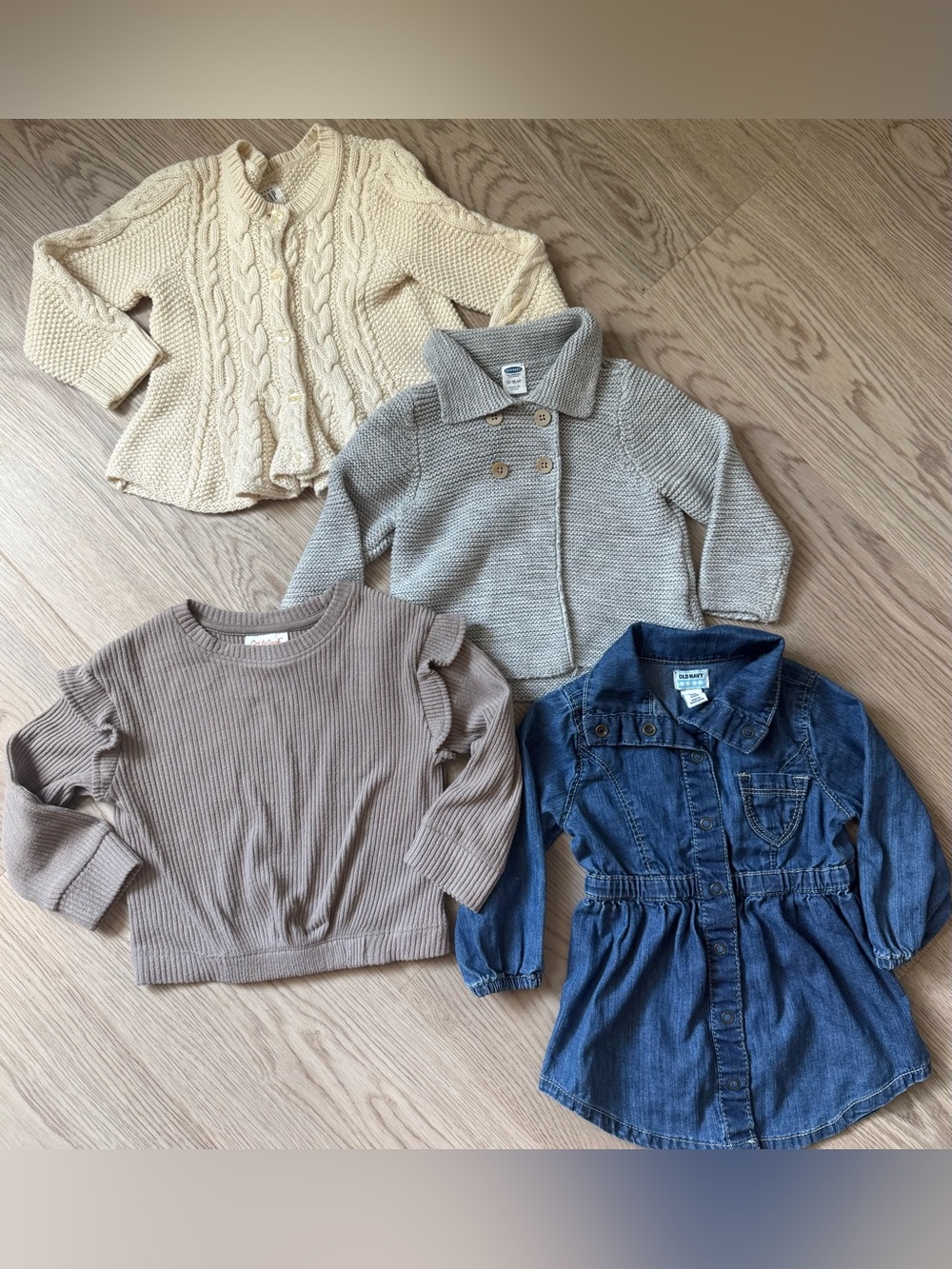 Toddler Girl Neutral Tops Bundle